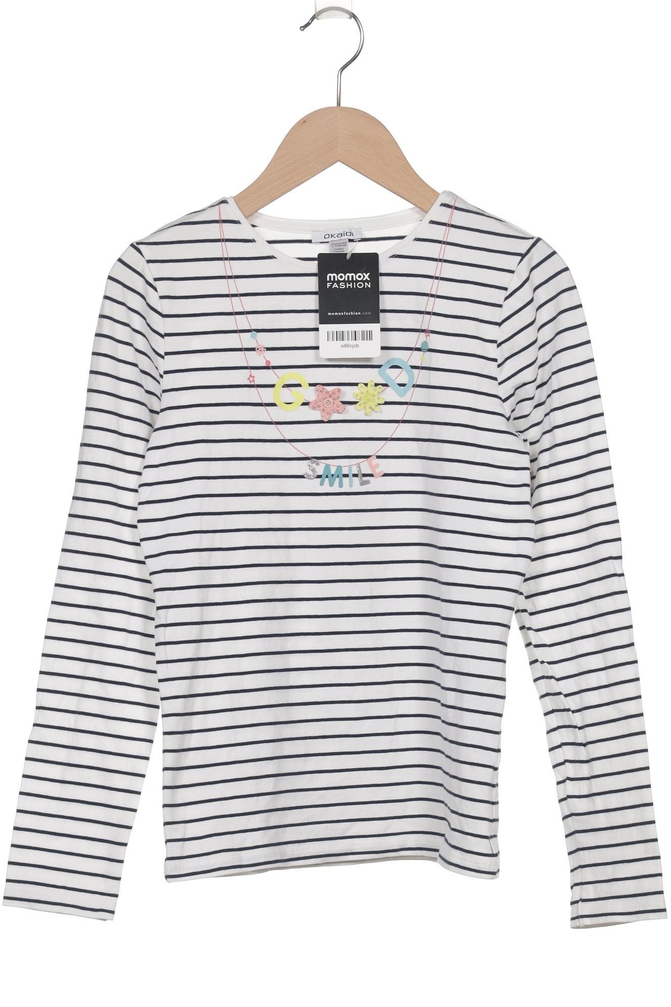 

Okaidi Damen Langarmshirt, weiß, Gr. 158