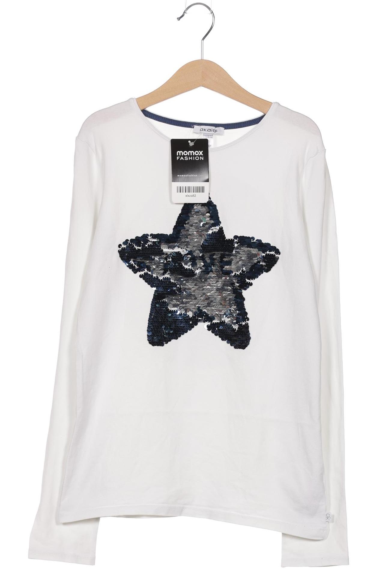 

Okaidi Damen Langarmshirt, weiß, Gr. 158