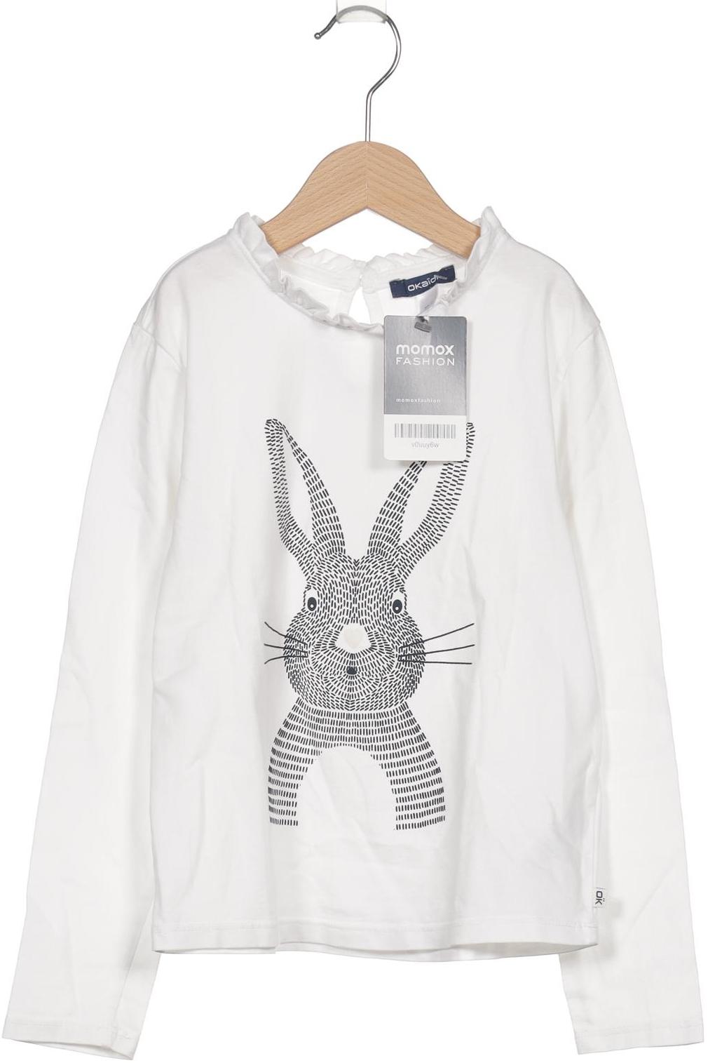 

Okaidi Mädchen Langarmshirt, weiß, Gr. 128