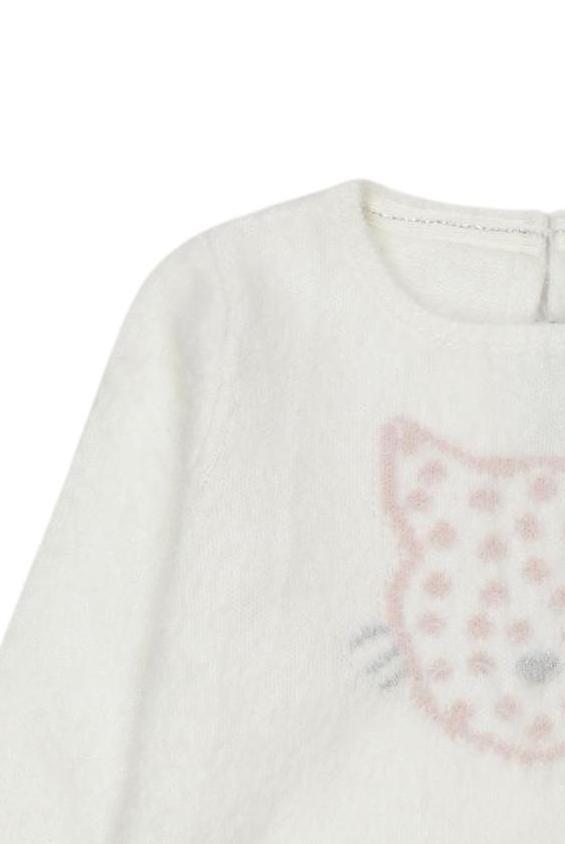 Thumbnail - Okaidi Mädchen Pullover, weiß, Gr. 110