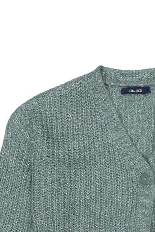 Thumbnail - Okaidi Mädchen Strickjacke, hellgrün, Gr. 116