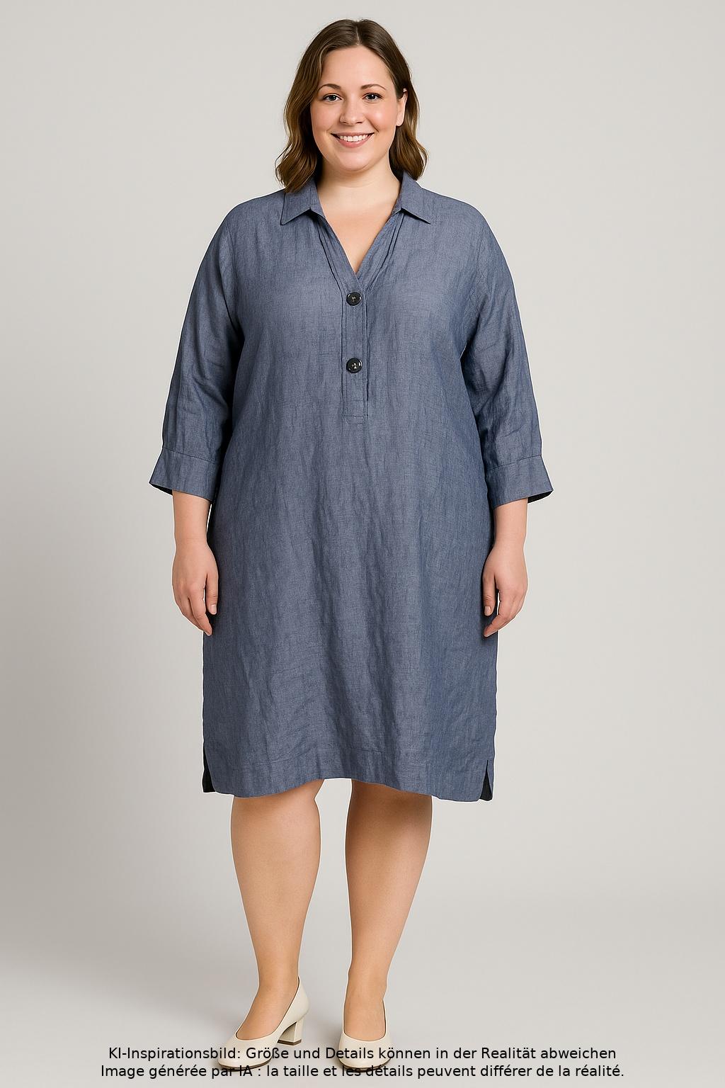 

Olsen Damen Kleid, blau, Gr. 46