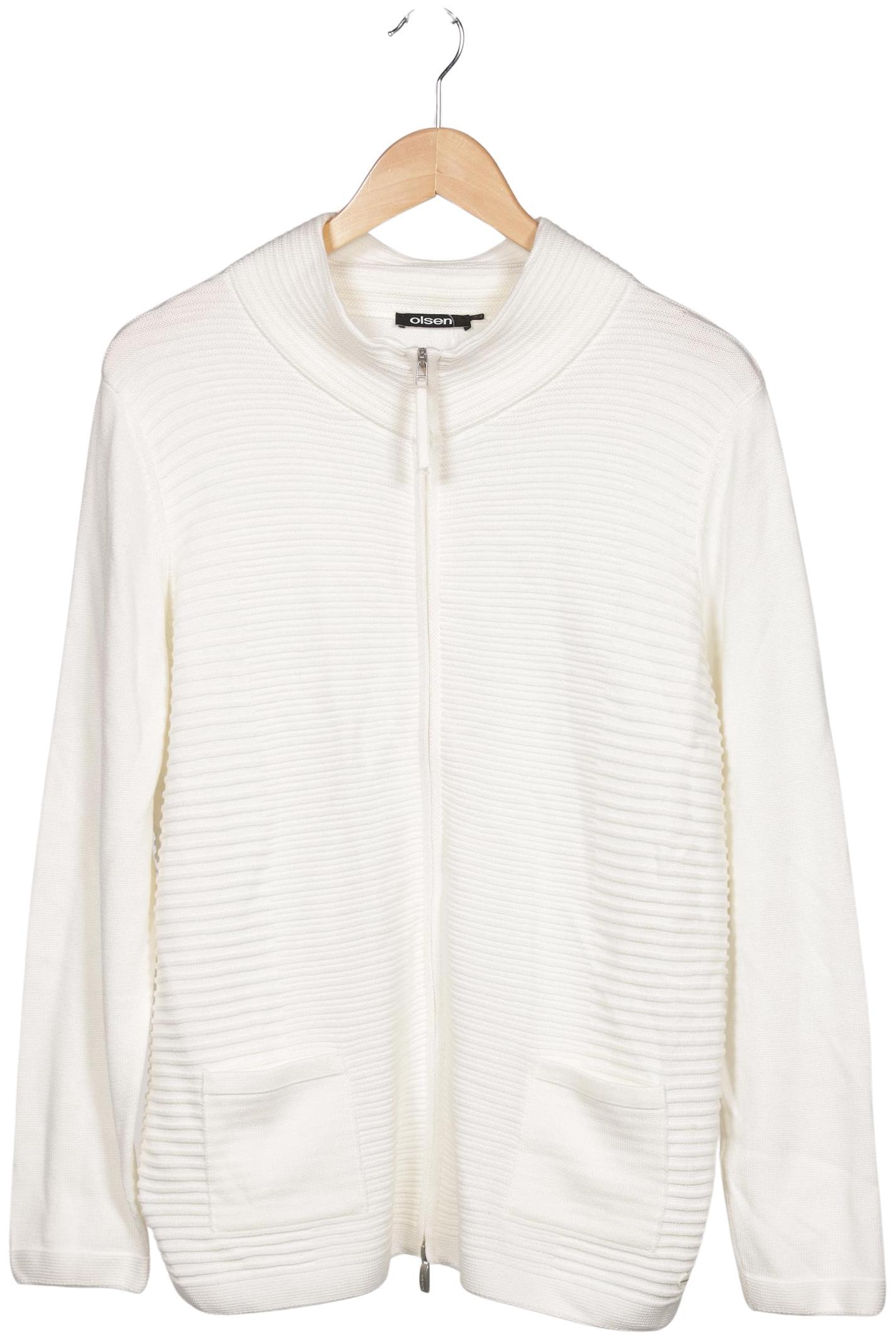 

Olsen Damen Strickjacke, weiß, Gr. 42