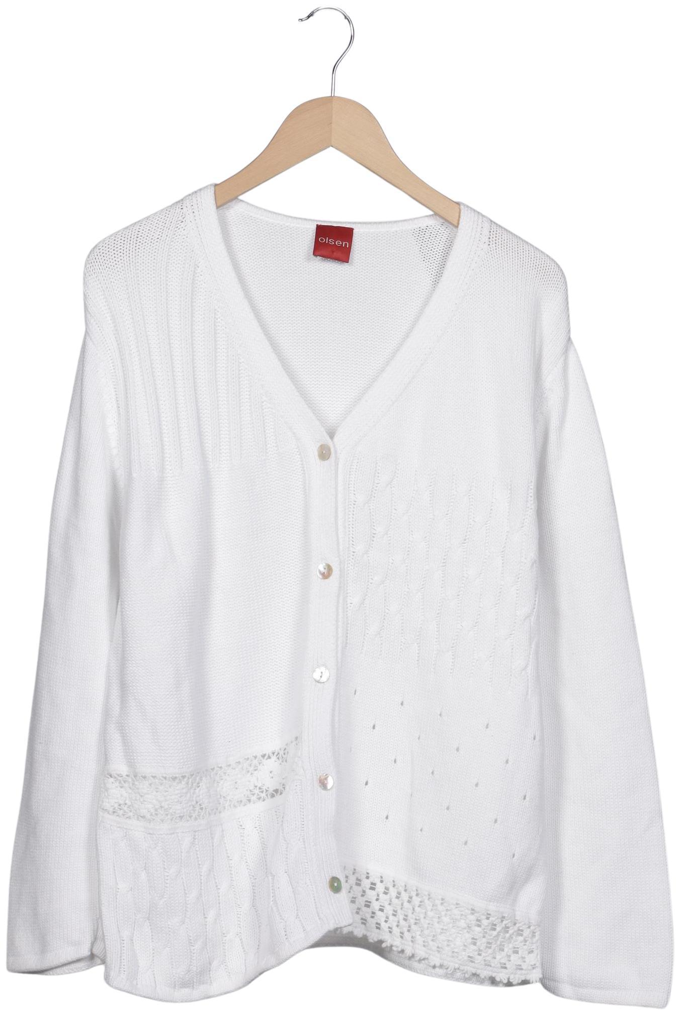 

Olsen Damen Strickjacke, weiß, Gr. 44