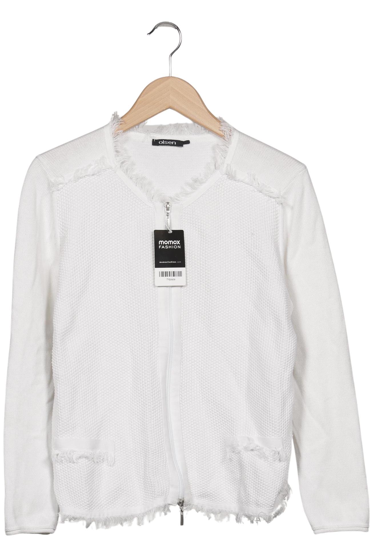 

Olsen Damen Strickjacke, weiß, Gr. 40