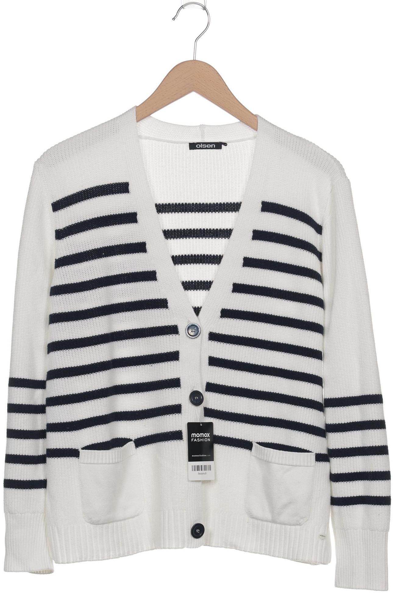 

Olsen Damen Strickjacke, weiß, Gr. 40