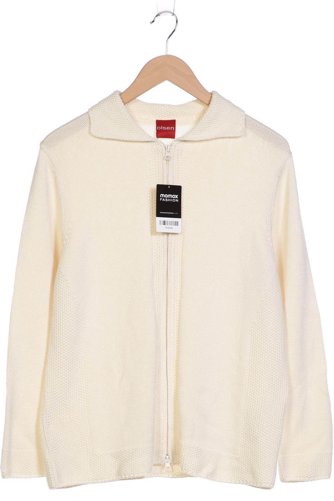 

Olsen Damen Strickjacke, weiß, Gr. 44