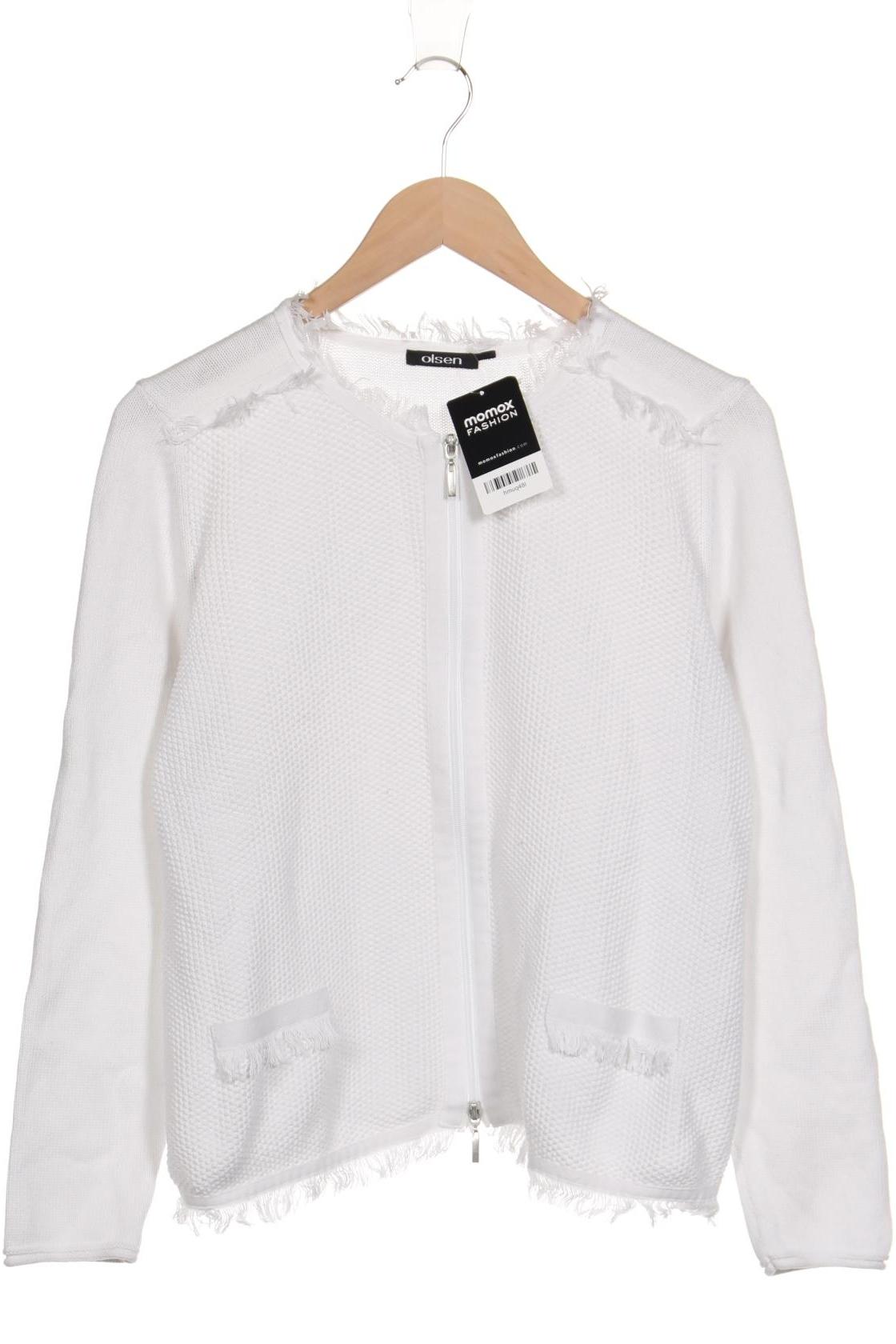

Olsen Damen Strickjacke, weiß, Gr. 40
