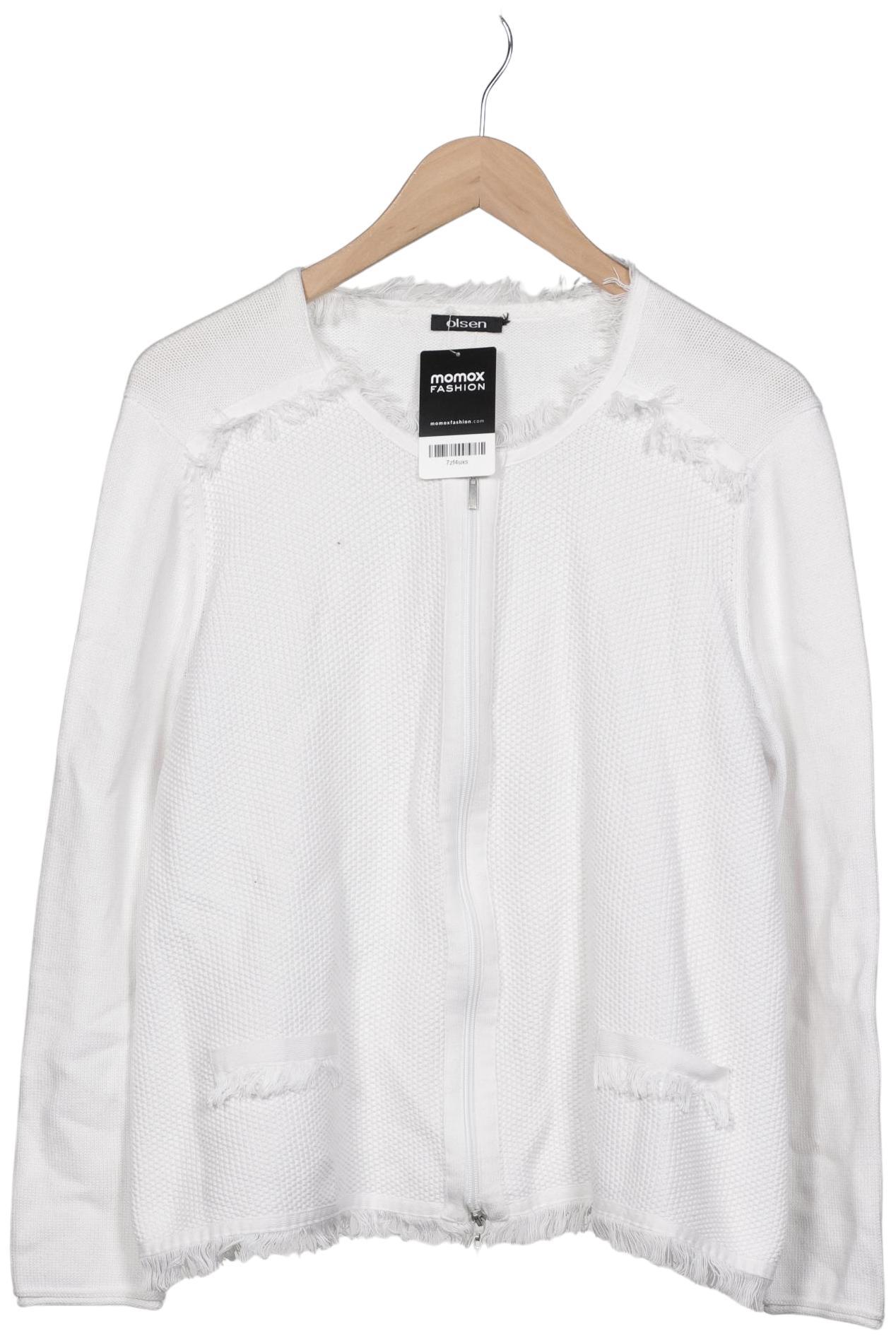 

Olsen Damen Strickjacke, weiß, Gr. 44