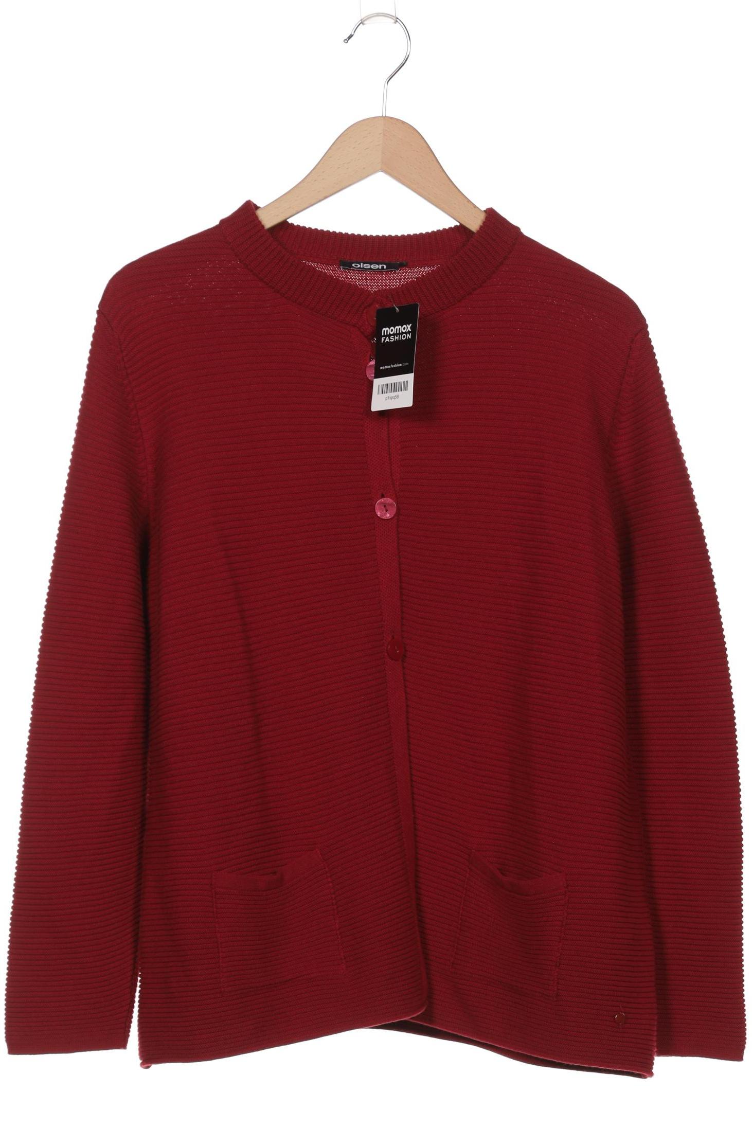 

Olsen Damen Strickjacke, bordeaux, Gr. 44
