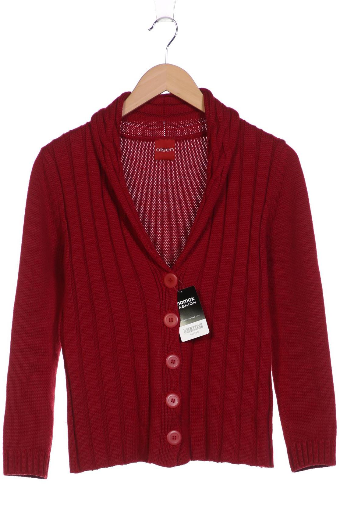 

Olsen Damen Strickjacke, bordeaux, Gr. 38