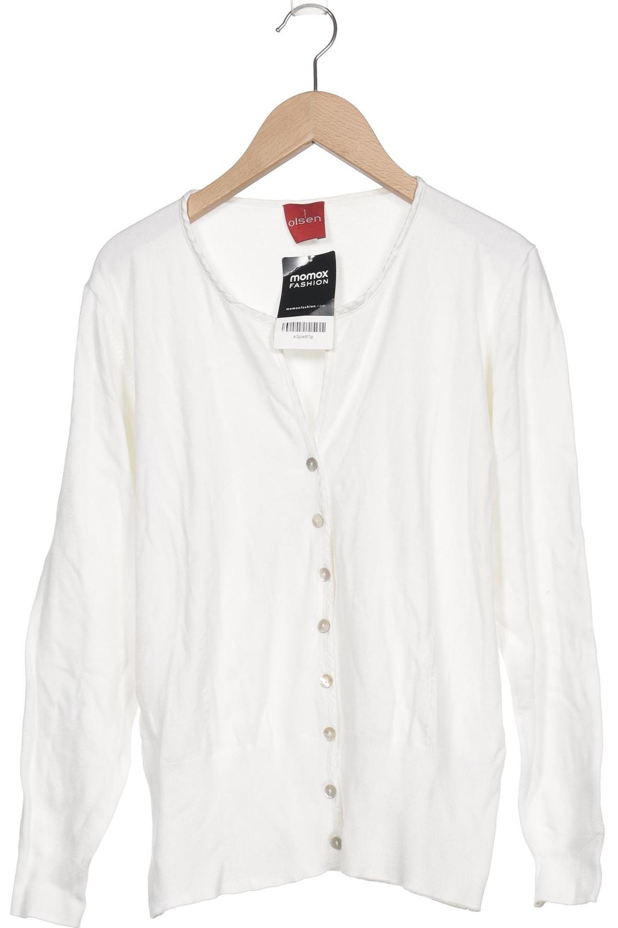 

Olsen Damen Strickjacke, weiß, Gr. 40