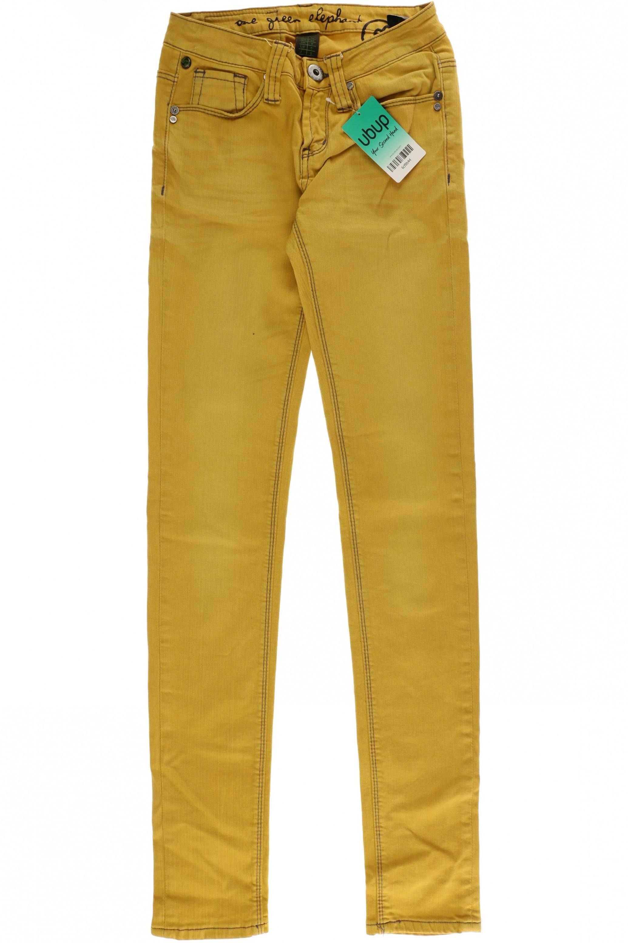 

One Green Elephant Damen Jeans, gelb, Gr. 32