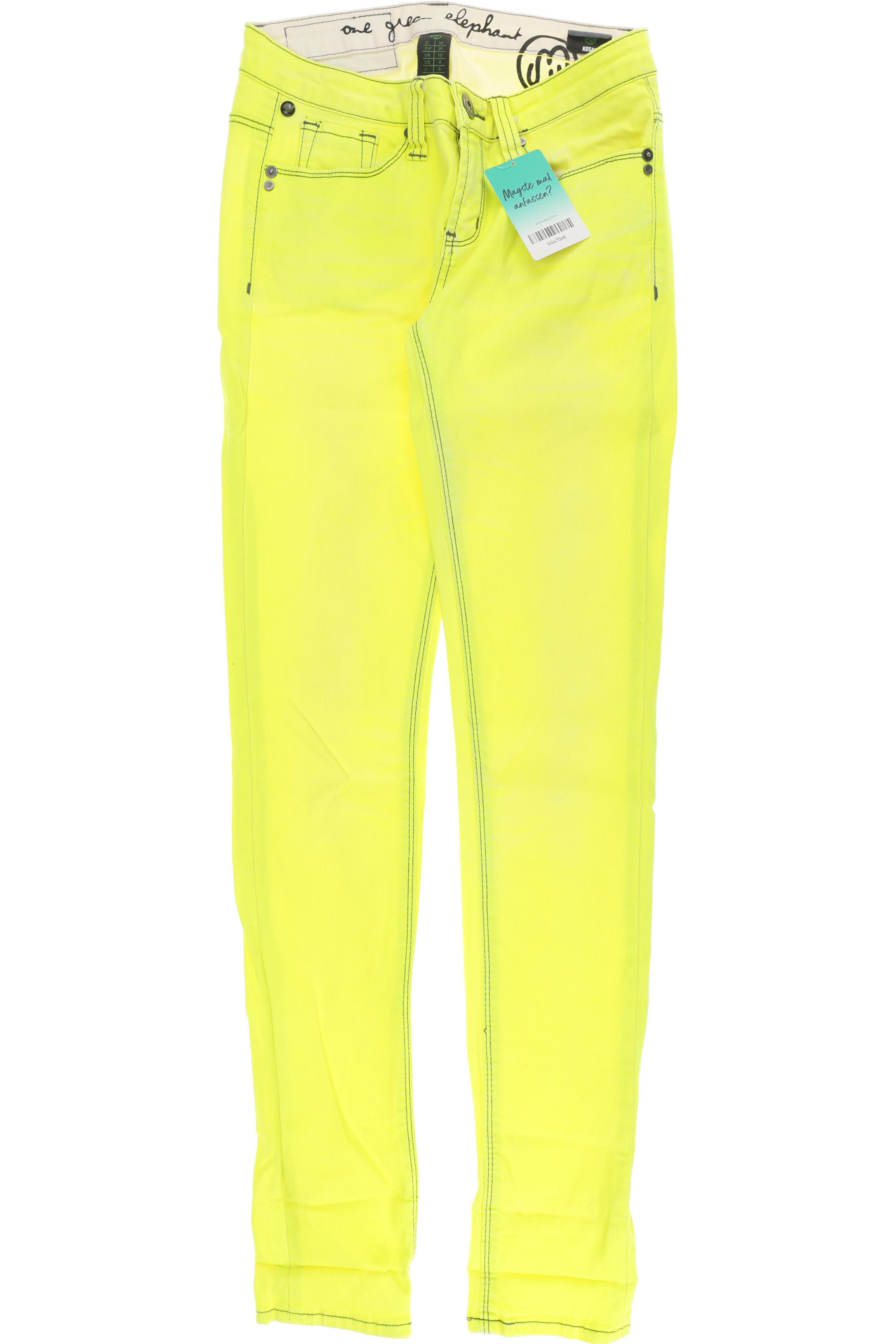 

One Green Elephant Damen Jeans, gelb, Gr. 36