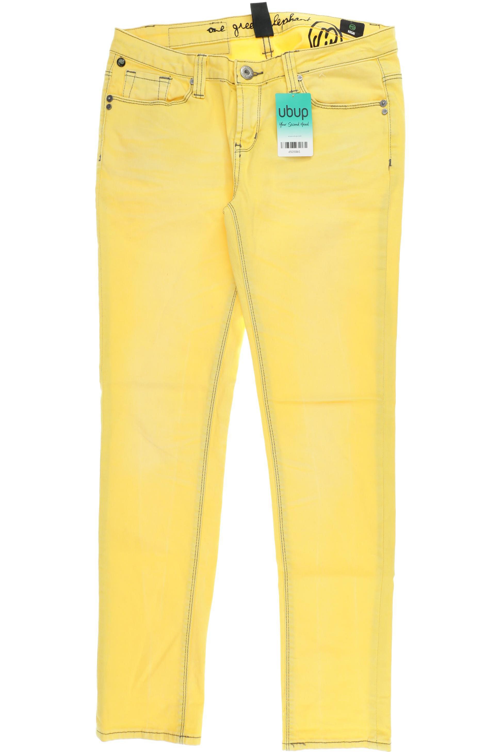 

One Green Elephant Damen Jeans, gelb, Gr. 40