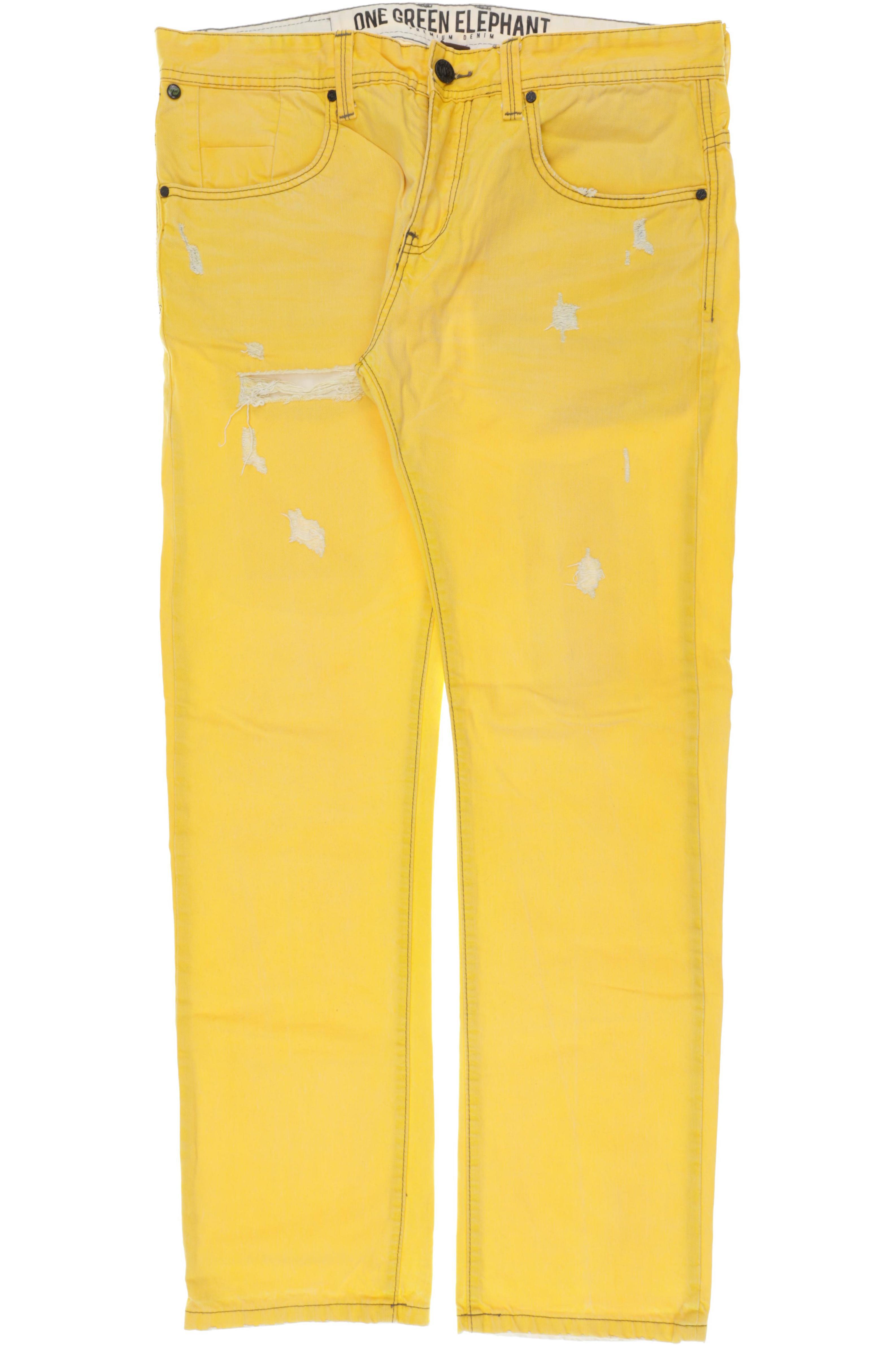 

One Green Elephant Herren Jeans, gelb, Gr. 36