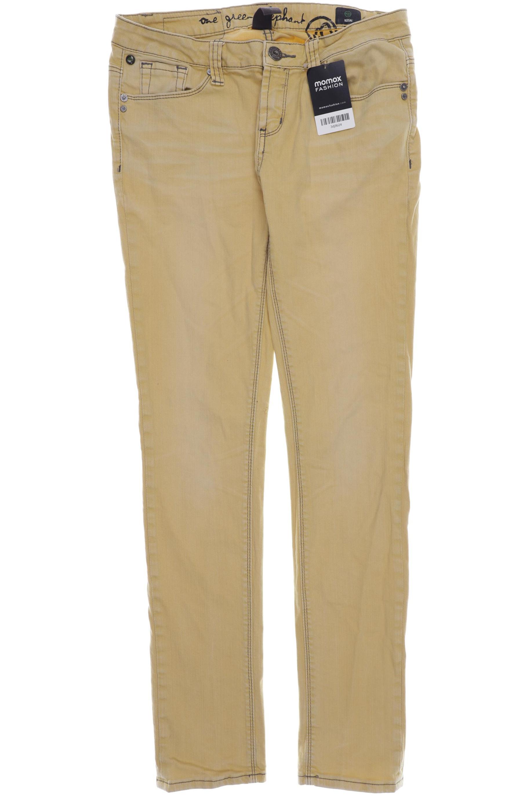 

One Green Elephant Damen Jeans, gelb