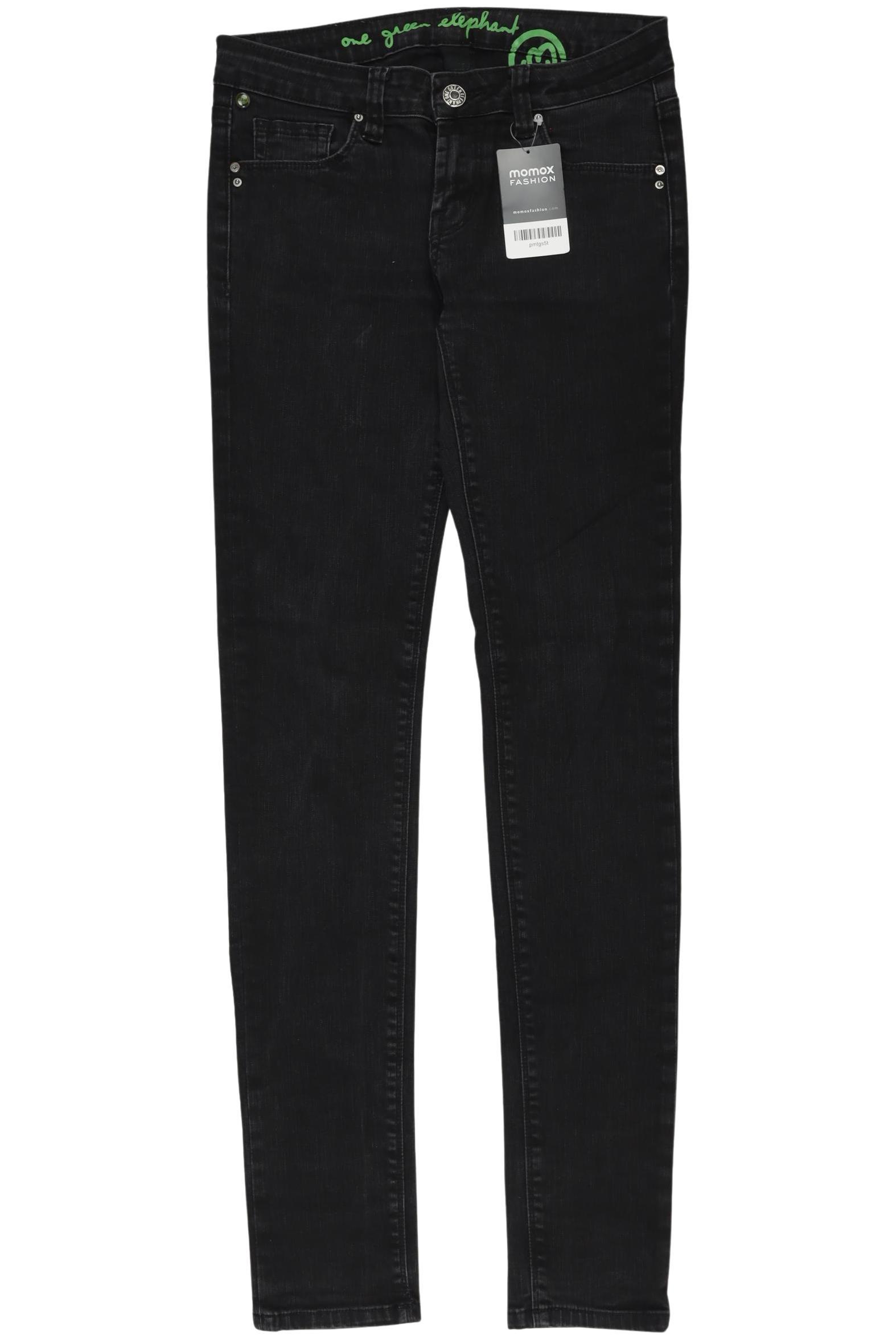 

One Green Elephant Damen Jeans, schwarz, Gr. 0