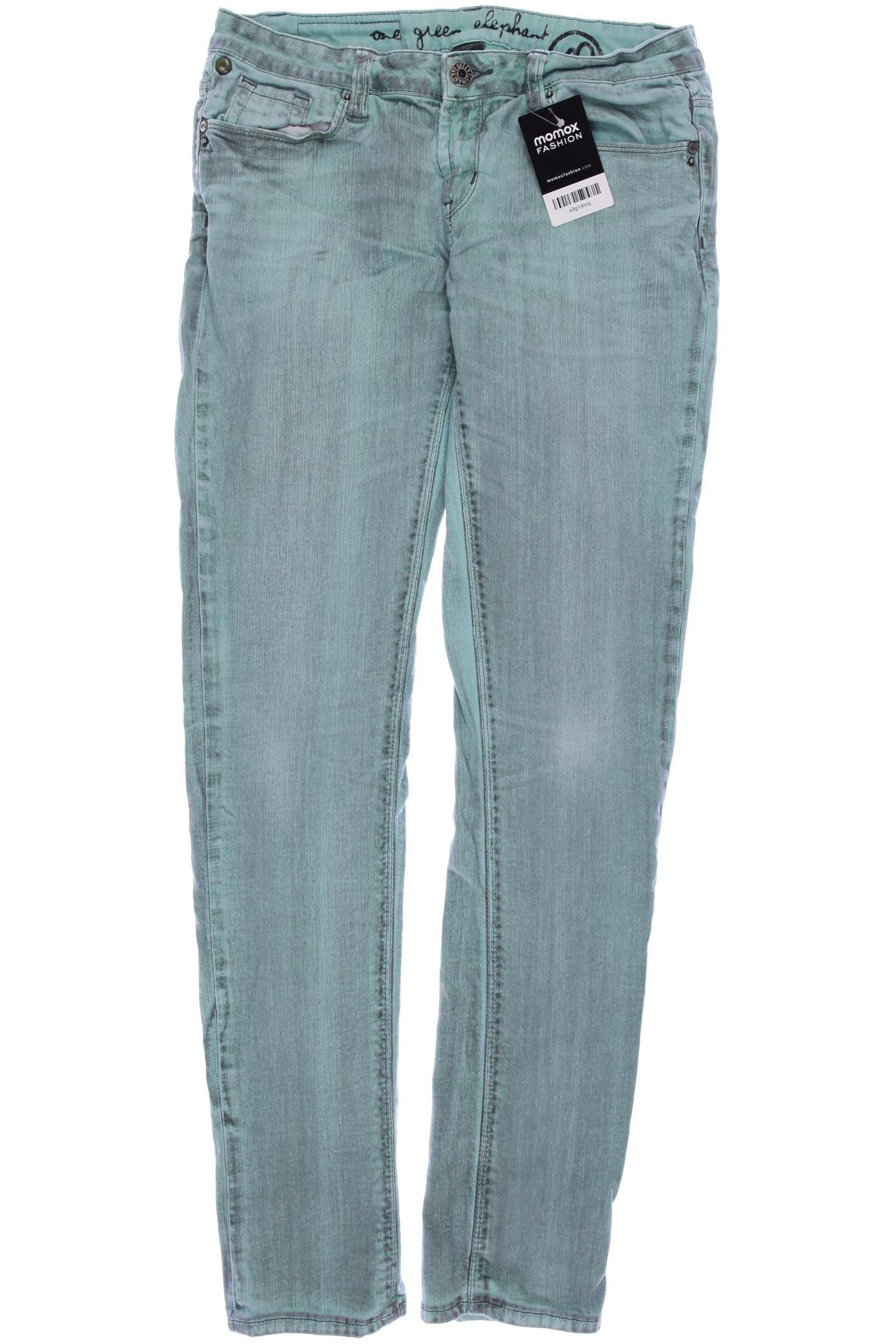 

One Green Elephant Damen Jeans, türkis, Gr. 40