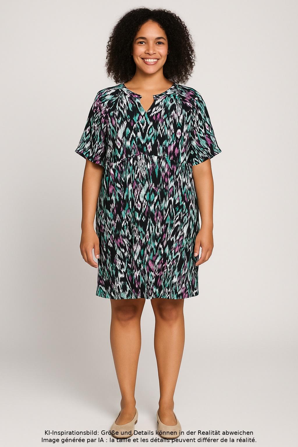 

Only Carmakoma Damen Kleid, mehrfarbig, Gr. 44