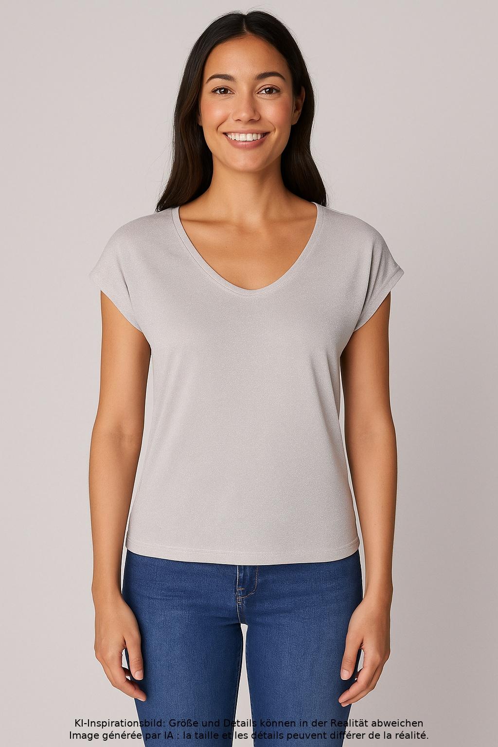 

Only Damen T-Shirt, silber, Gr. 36