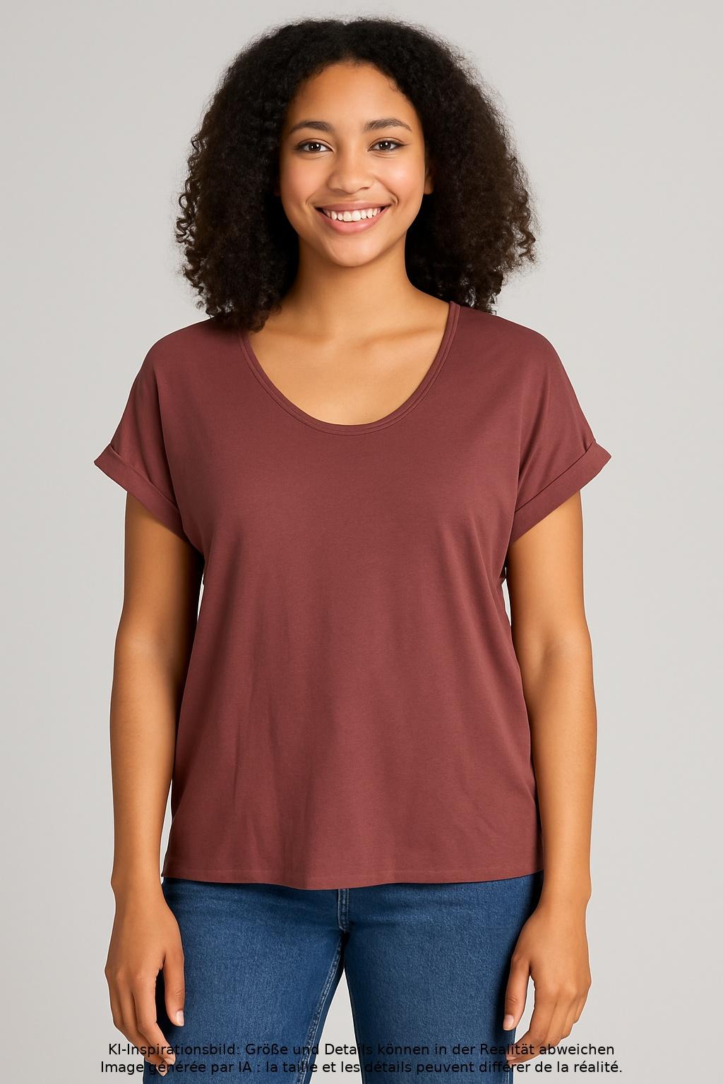 

Only Damen T-Shirt, bordeaux, Gr. 42