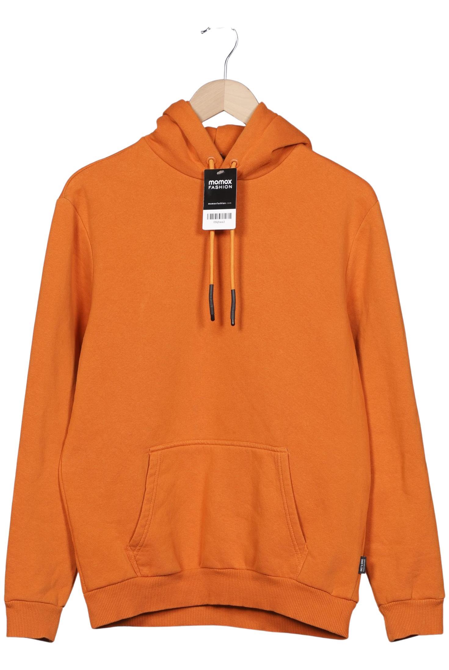 

Only & Sons Herren Kapuzenpullover, orange, Gr. 46