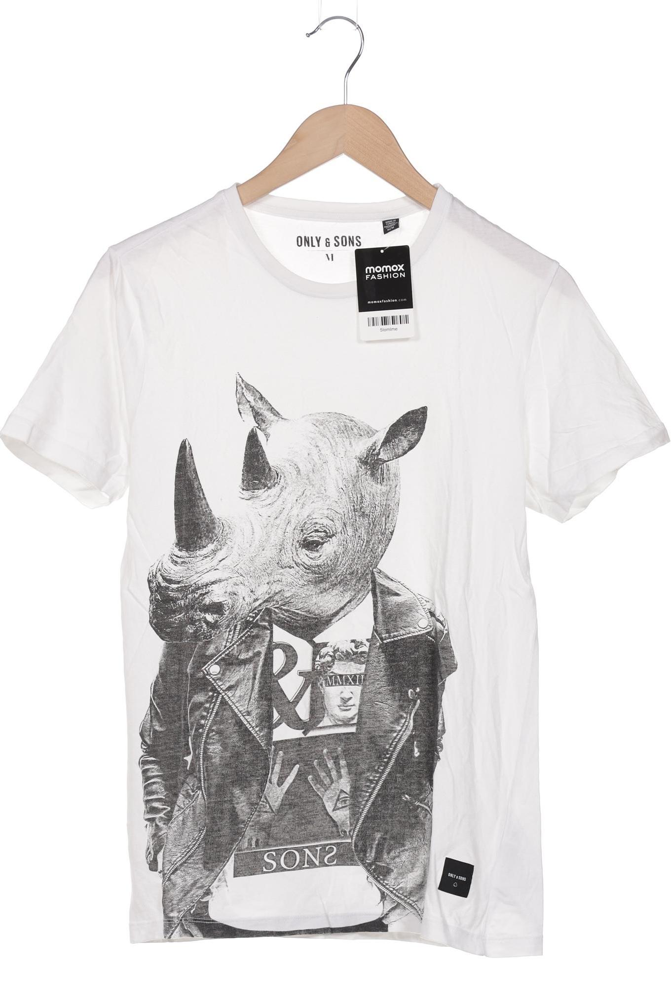 

Only & Sons Herren T-Shirt, weiß, Gr. 48
