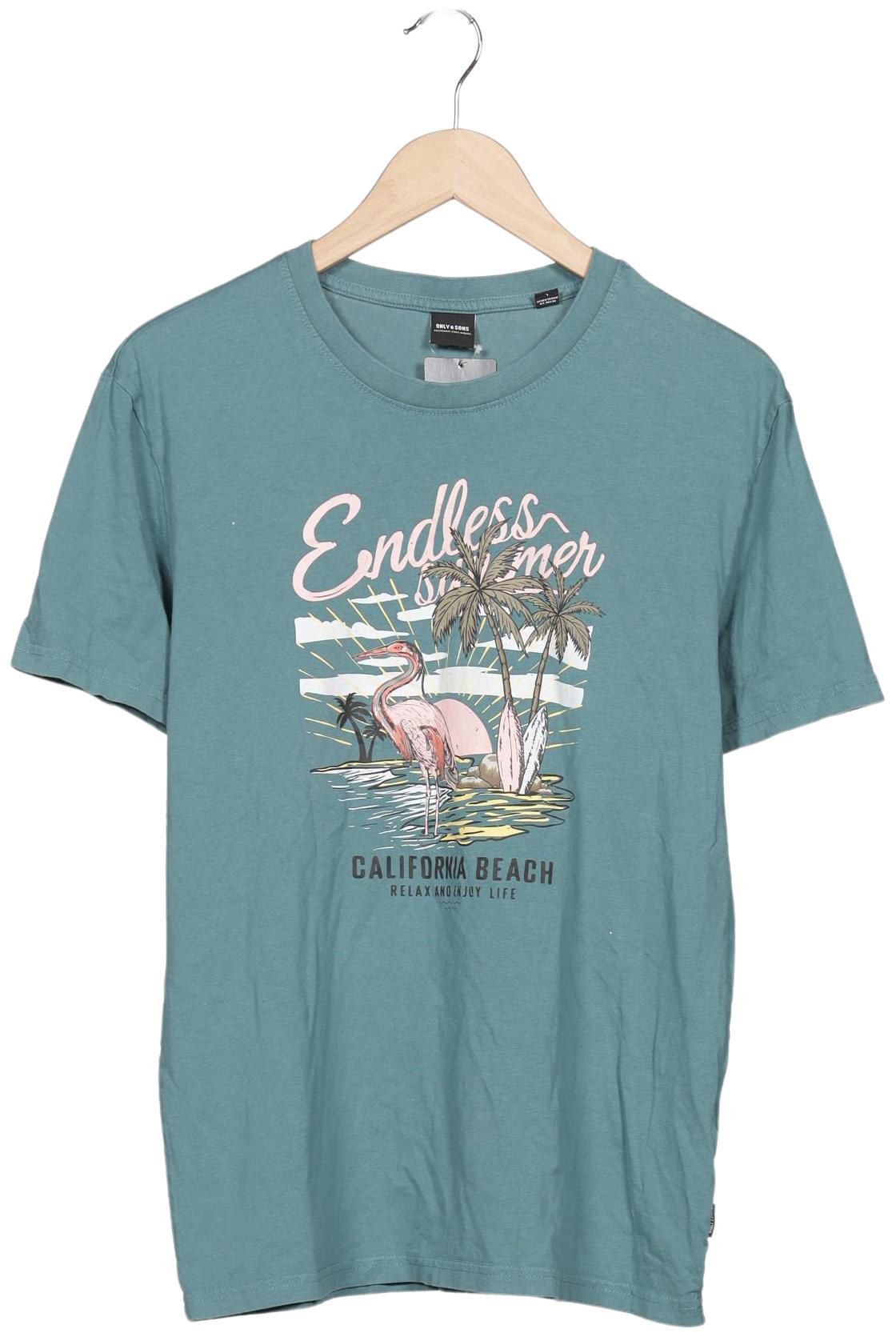 Thumbnail - Only &amp; Sons Herren T-Shirt, türkis, Gr. 52