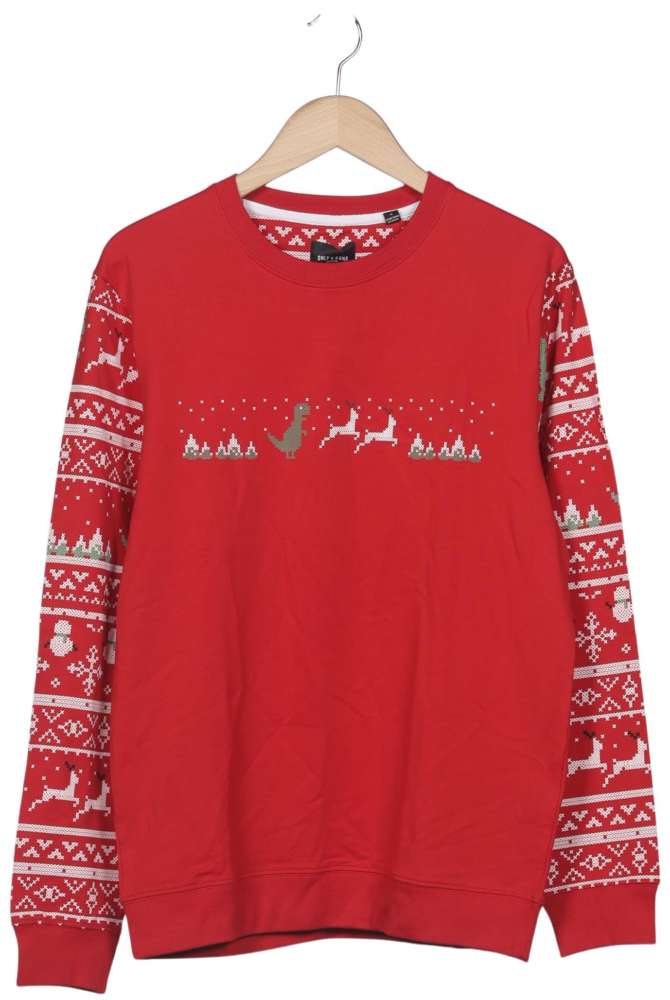 

Only & Sons Herren Sweatshirt, rot, Gr. 48