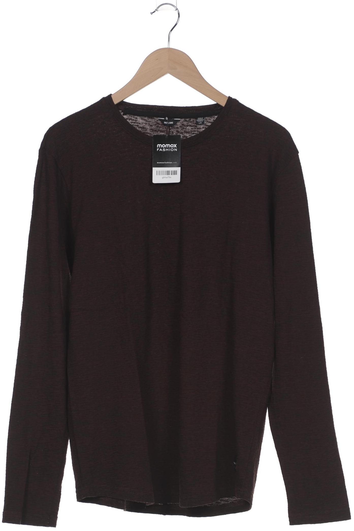 Thumbnail - Only &amp; Sons Herren Langarmshirt, bordeaux, Gr. 52