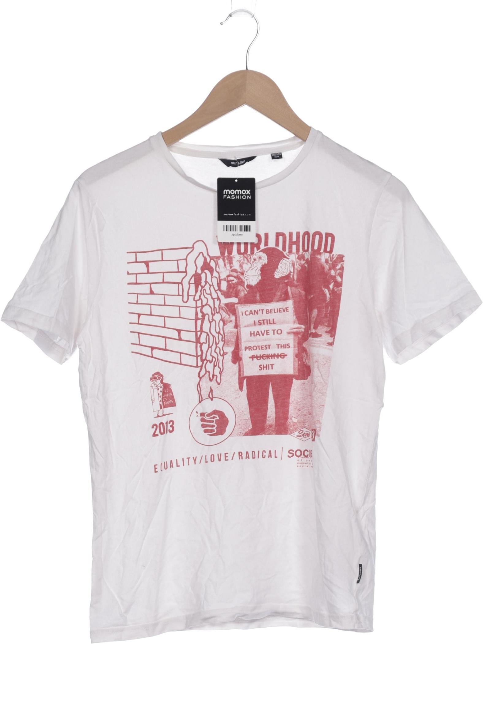 

Only & Sons Herren T-Shirt, weiß, Gr. 48