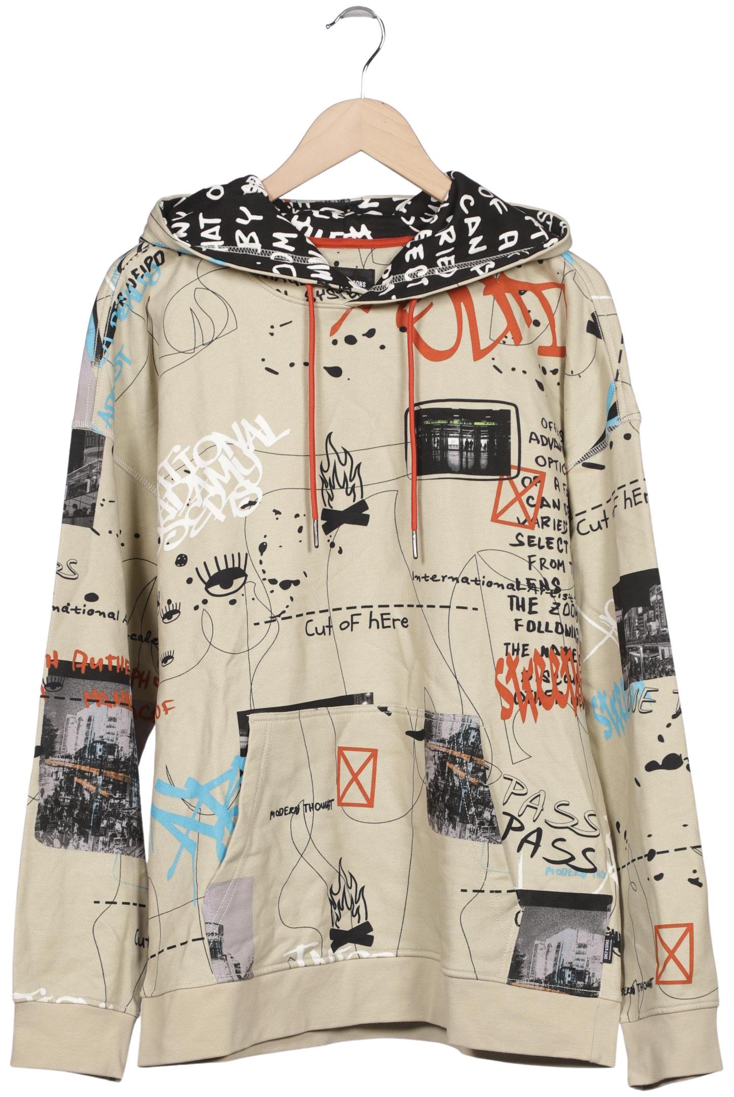 

Only & Sons Herren Kapuzenpullover, beige, Gr. 52