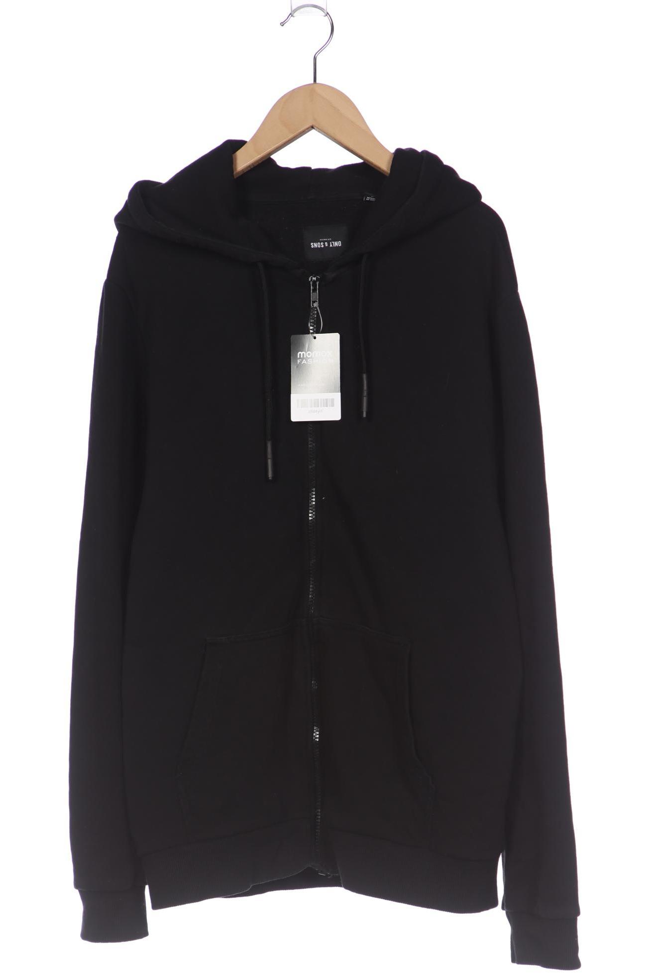

Only & Sons Herren Kapuzenpullover, schwarz