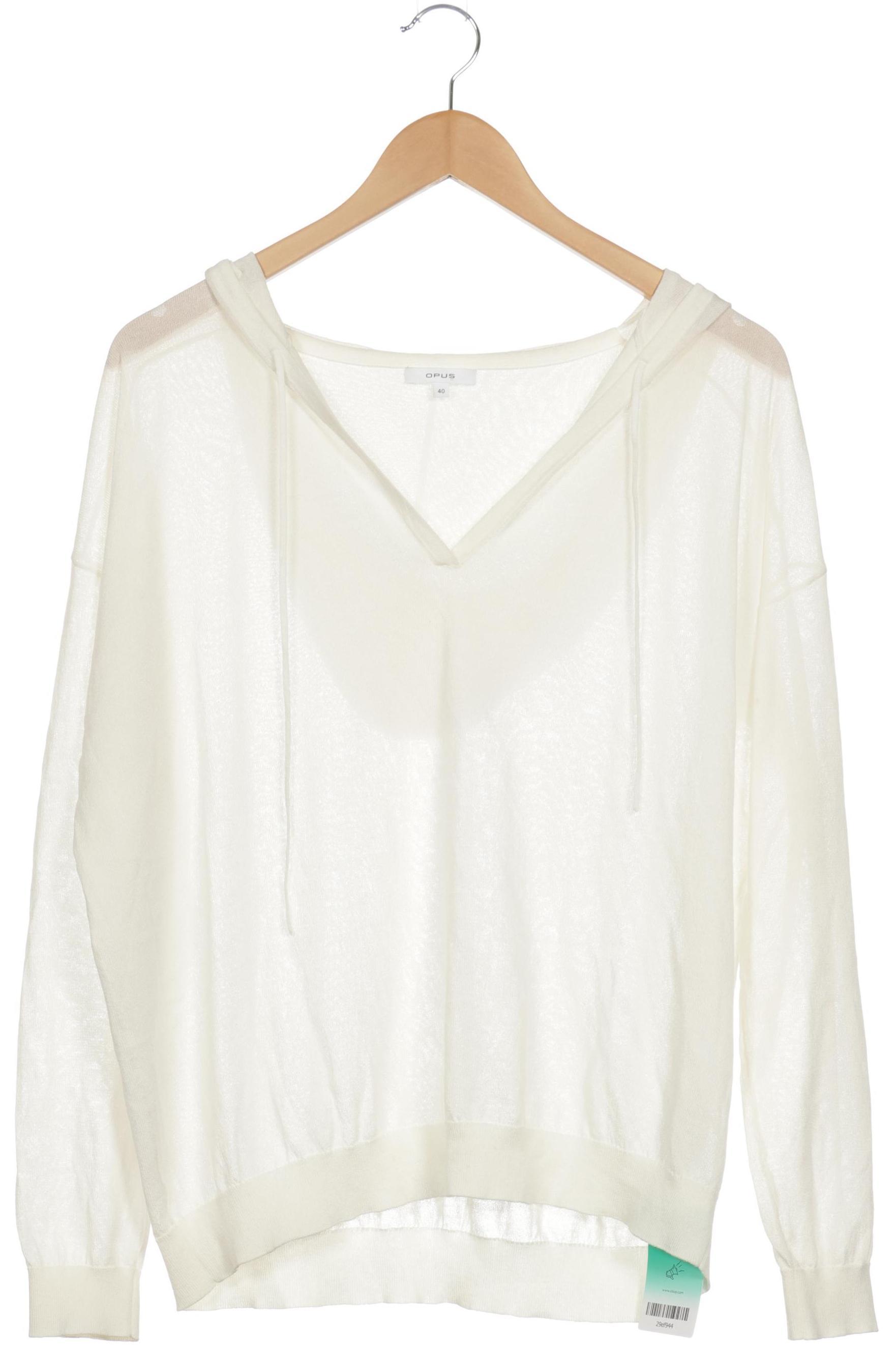 

Opus Damen Kapuzenpullover, weiß, Gr. 40