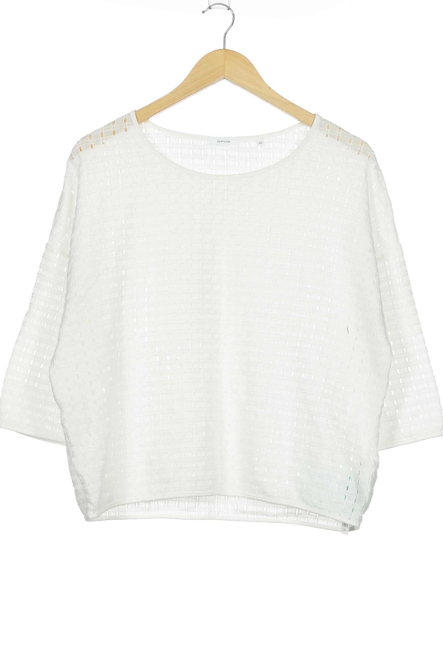

Opus Damen Langarmshirt, weiß, Gr. 40