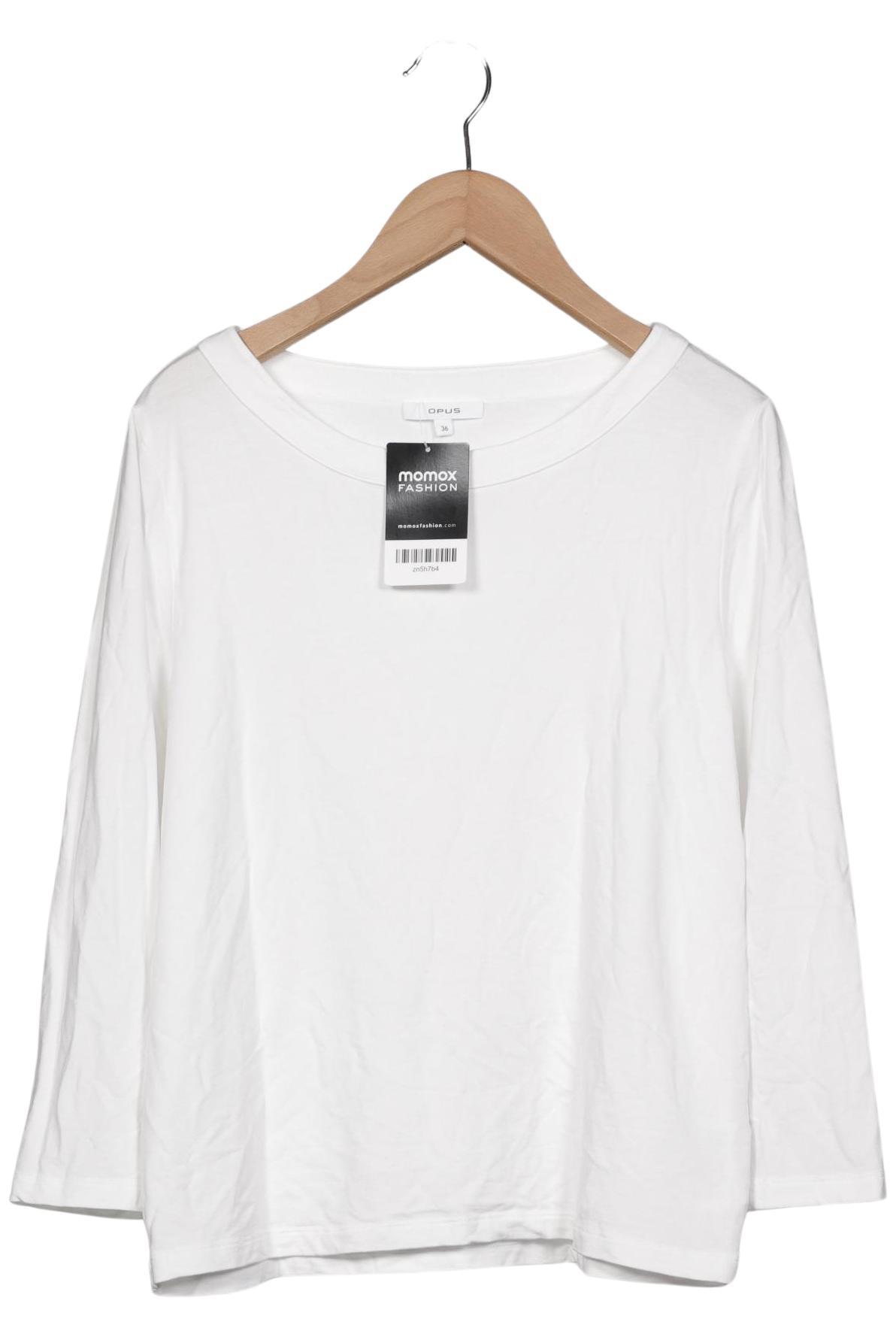 

Opus Damen Langarmshirt, weiß, Gr. 36