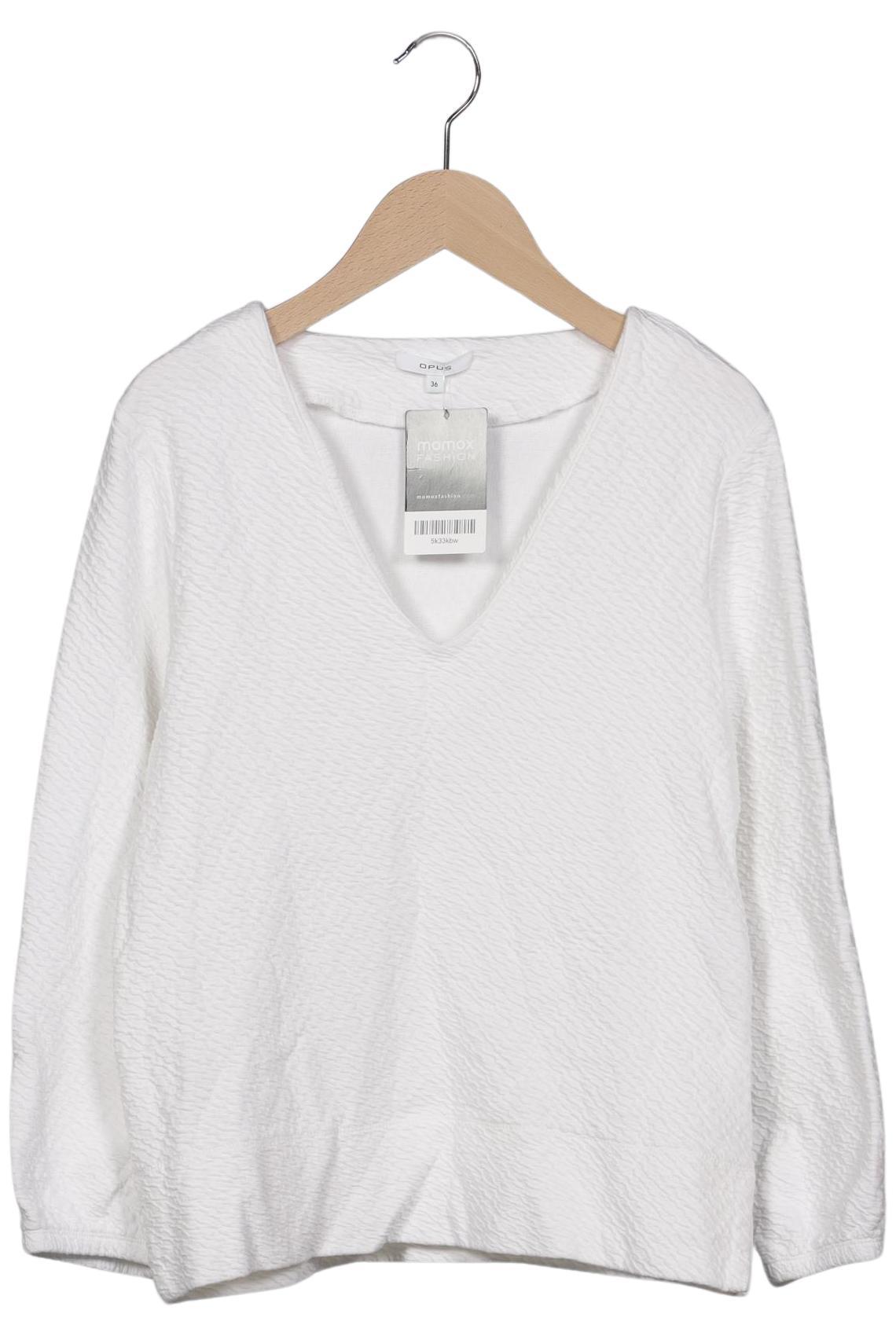

Opus Damen Langarmshirt, weiß, Gr. 36