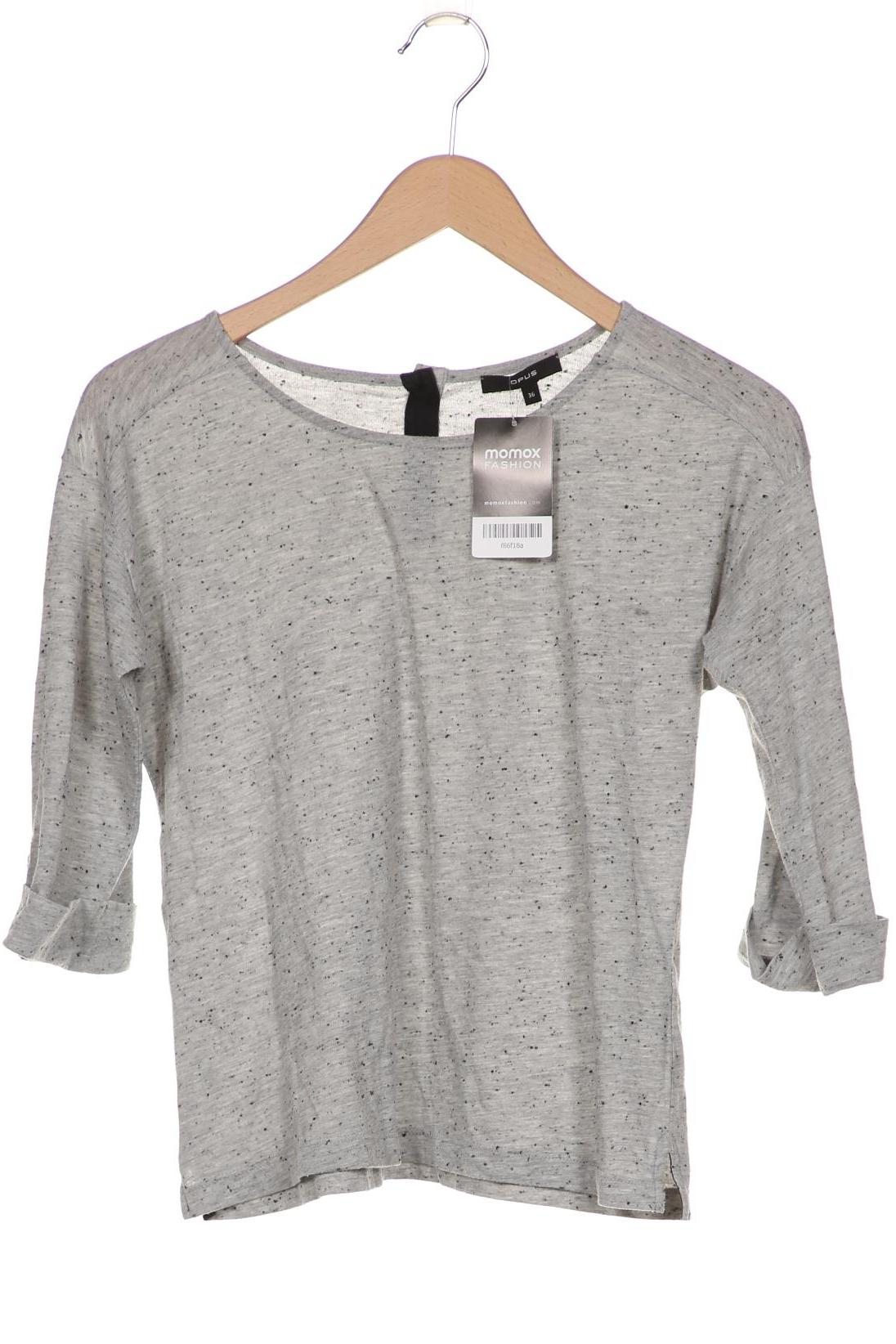 

Opus Damen Langarmshirt, grau, Gr. 36