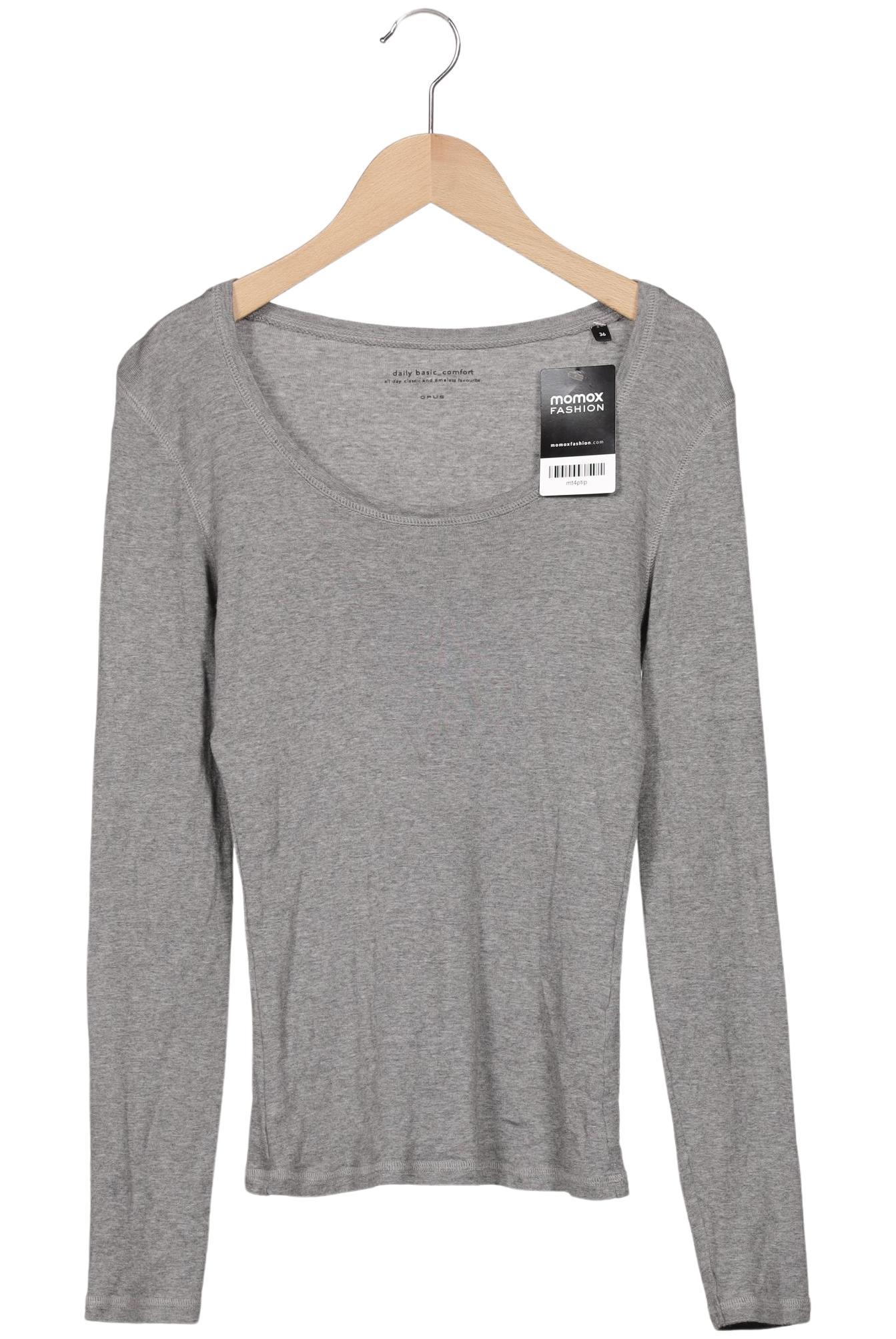 

Opus Damen Langarmshirt, grau, Gr. 36