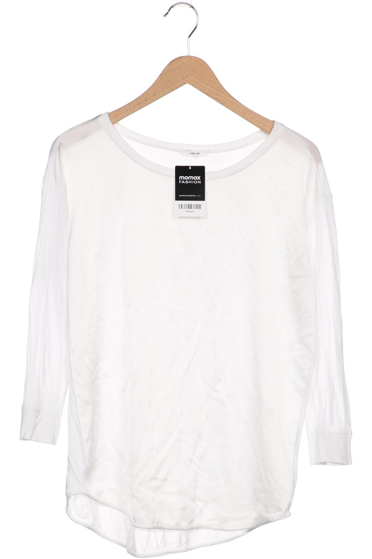 

Opus Damen Langarmshirt, weiß, Gr. 36