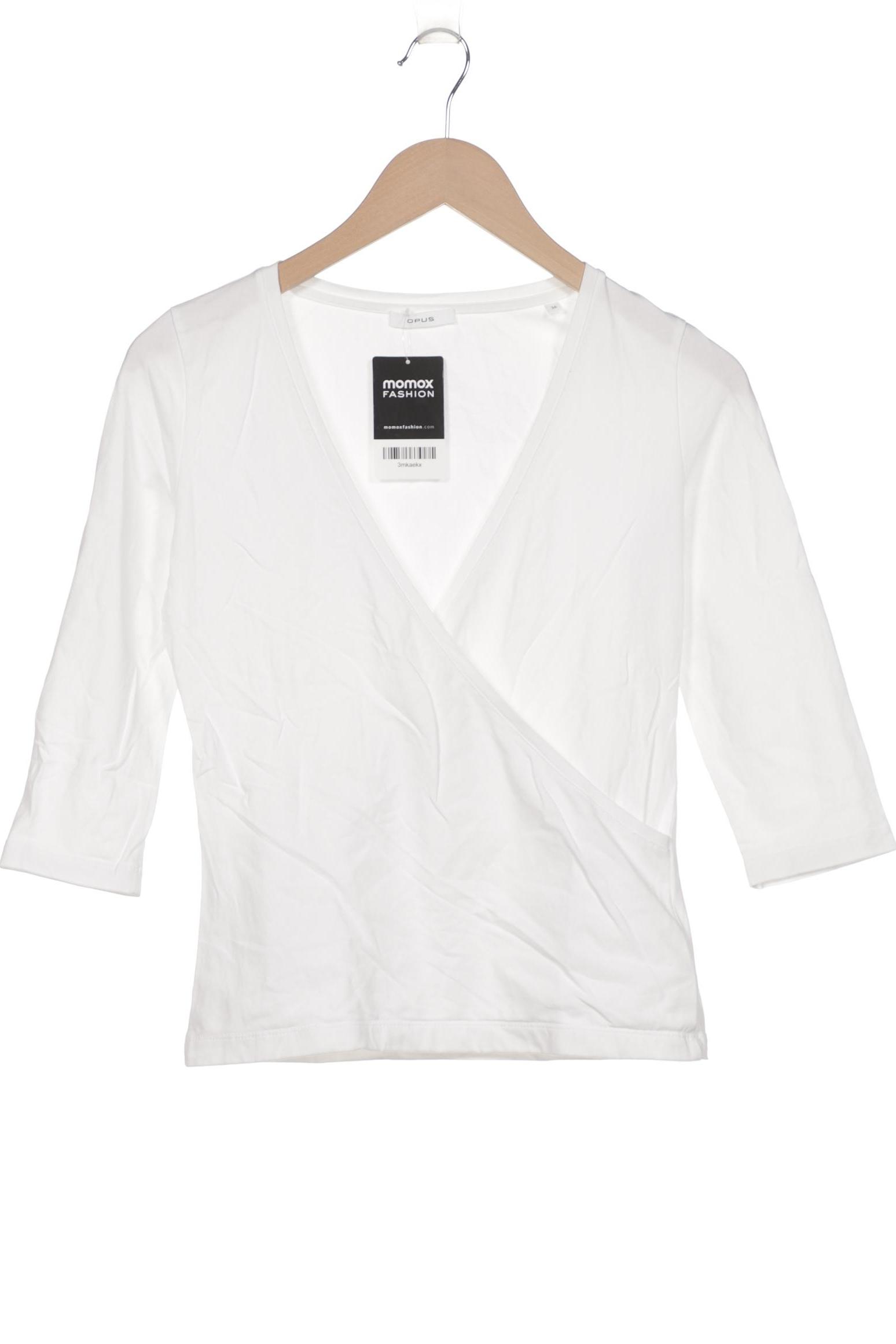 

Opus Damen Langarmshirt, weiß, Gr. 36