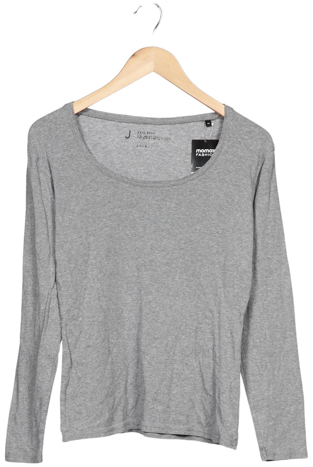 

Opus Damen Langarmshirt, grau, Gr. 40