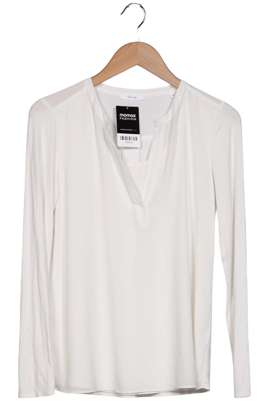 

Opus Damen Langarmshirt, weiß, Gr. 36