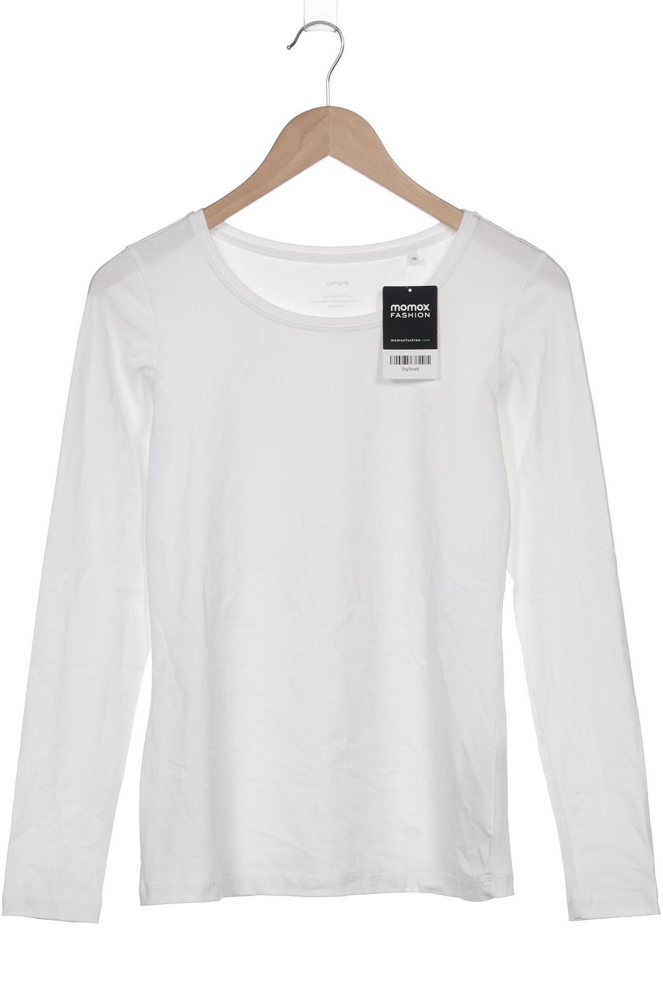 

Opus Damen Langarmshirt, weiß, Gr. 36