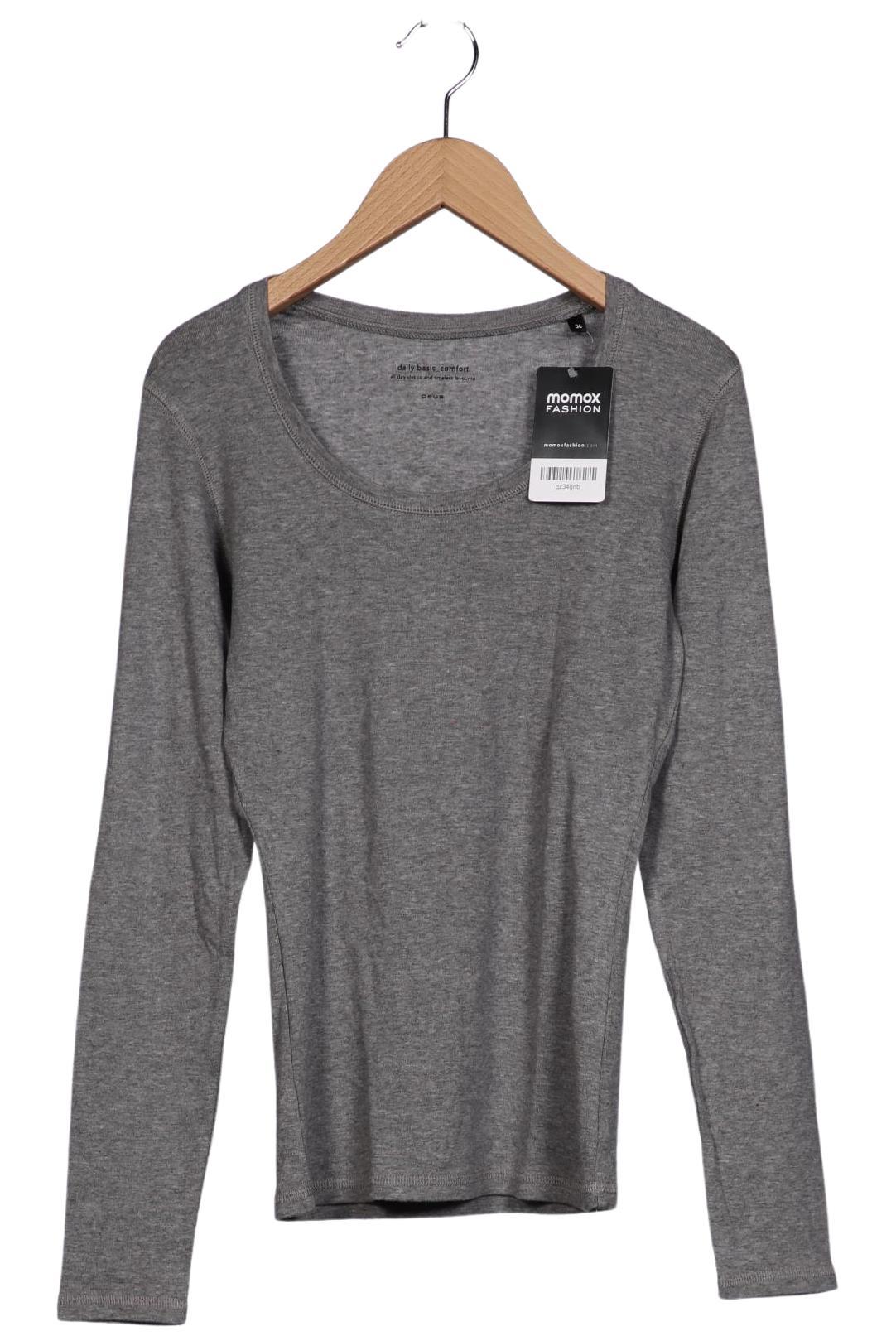 

Opus Damen Langarmshirt, grau, Gr. 36