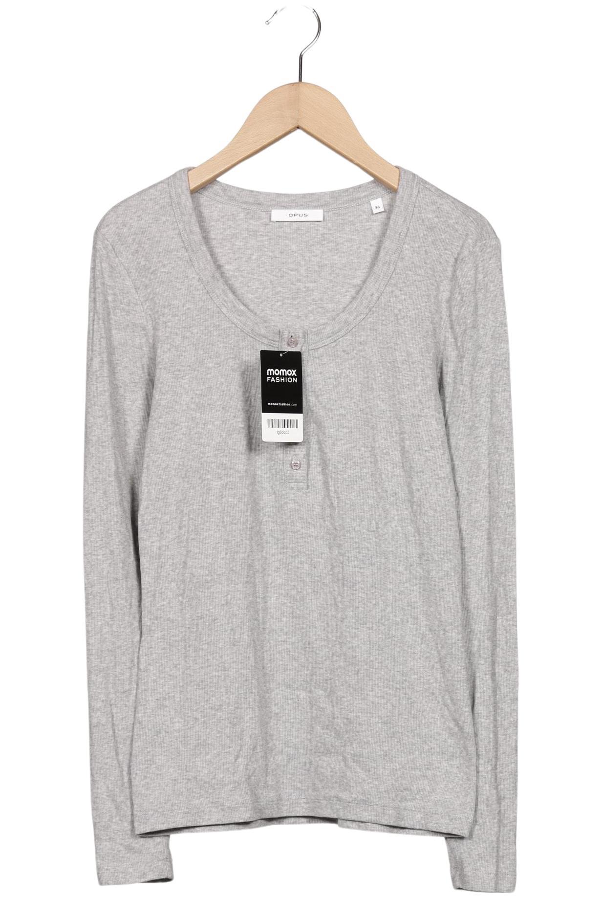 

Opus Damen Langarmshirt, grau, Gr. 36