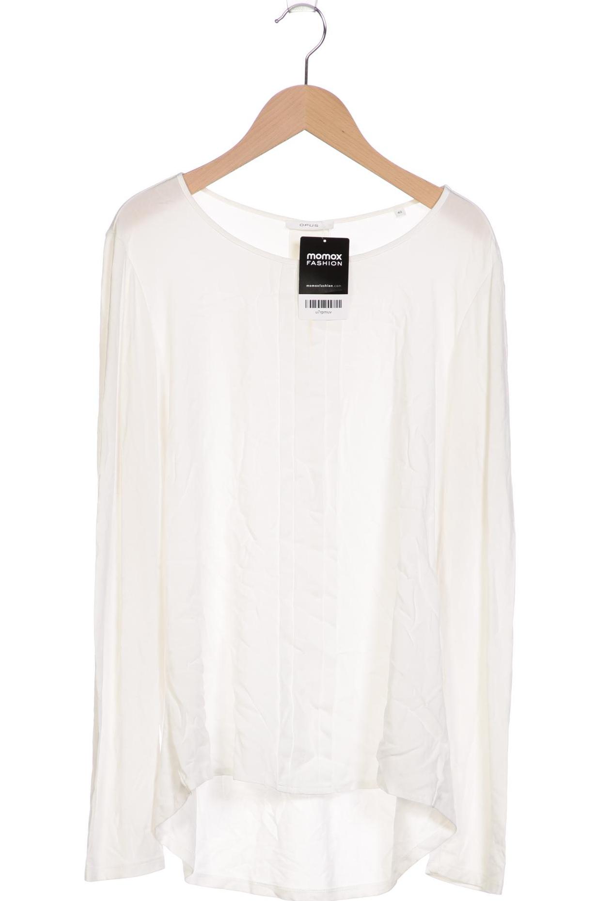 

Opus Damen Langarmshirt, weiß, Gr. 40