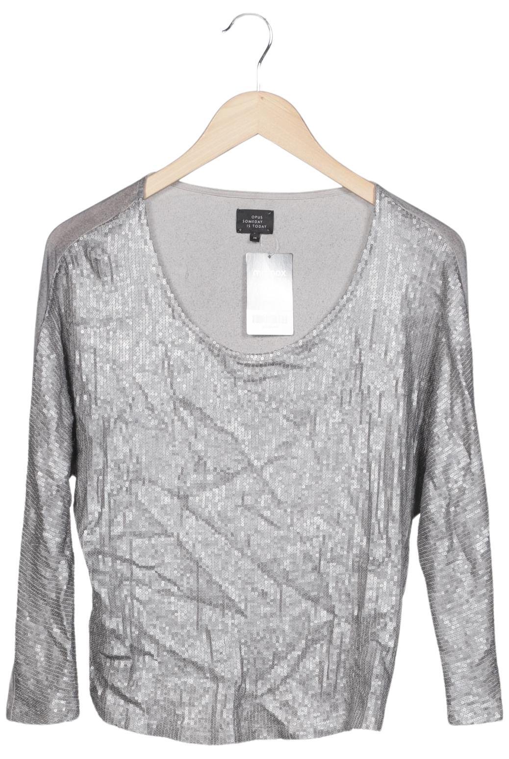 

Opus Damen Langarmshirt, grau, Gr. 36