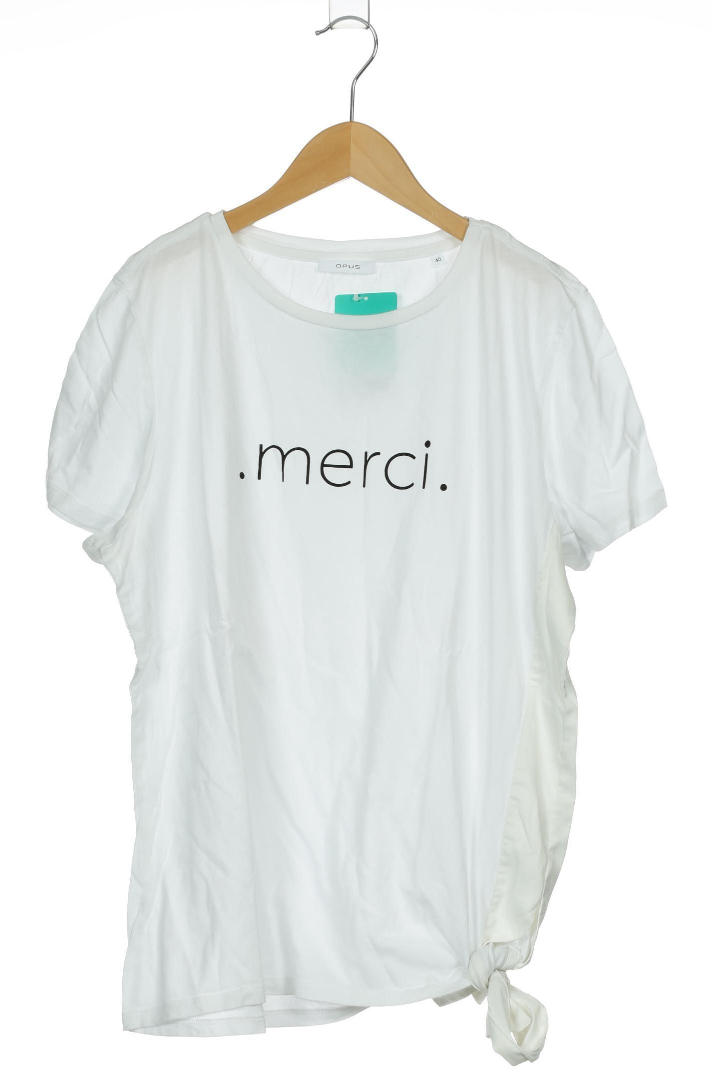 

Opus Damen T-Shirt, weiß, Gr. 40